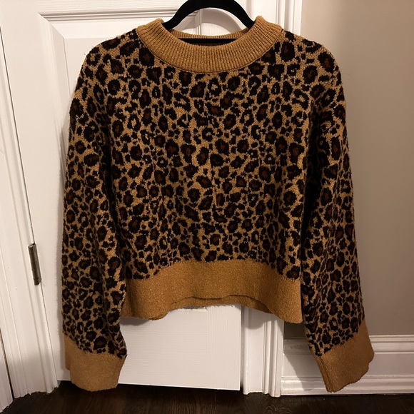 Zara Animal Print Sweater - Brown and Black - Picture 4 of 4